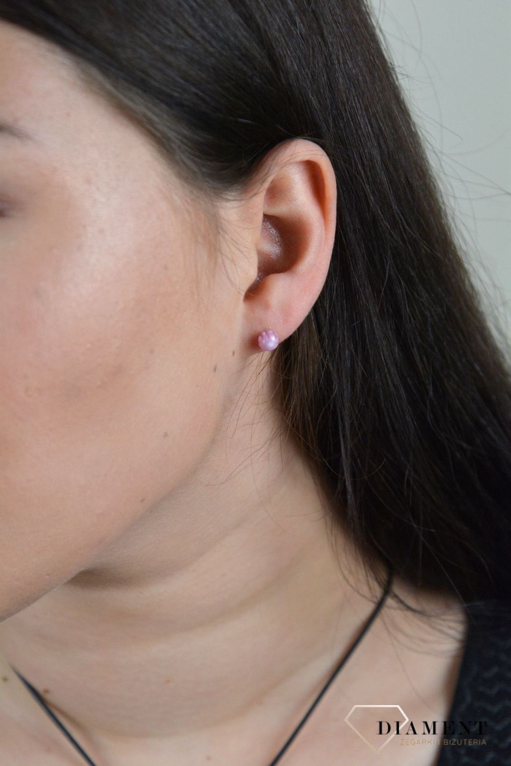 Srebrne kolczyki szkło weneckie 'Różowy kwiat' Murano 37.jpg